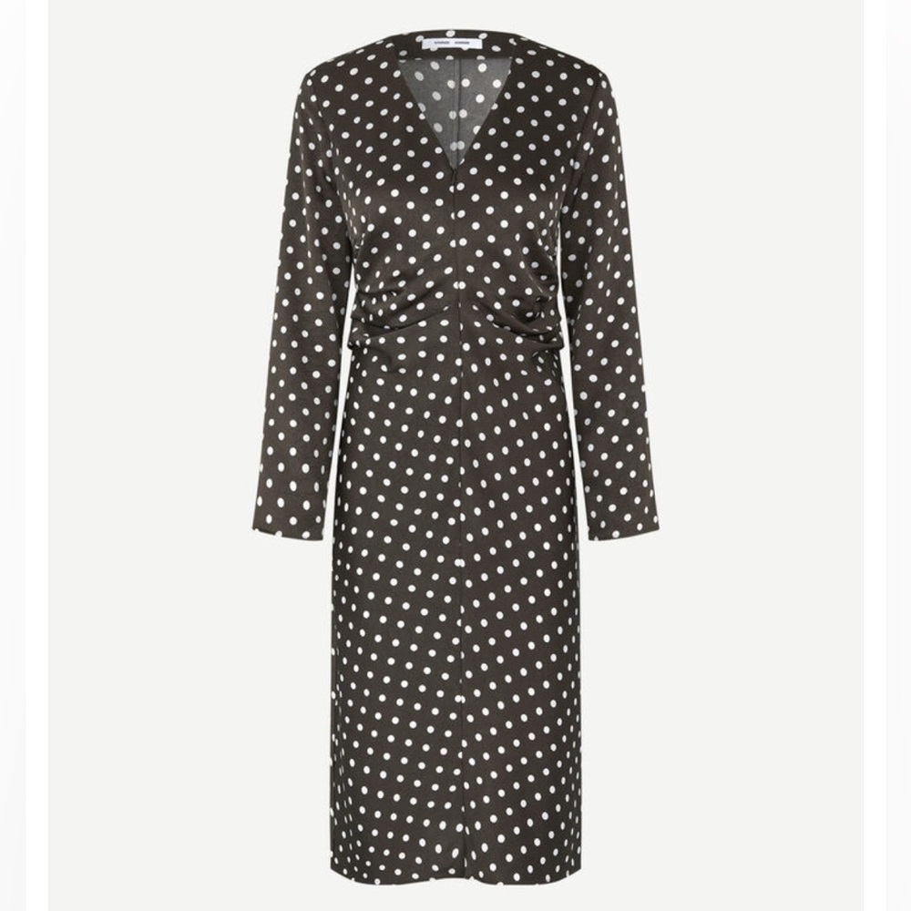 Samsoe Samsoe Dress Ivanka Brown Polka Dot